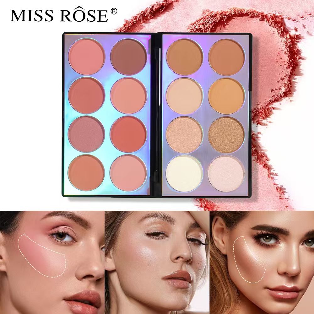 FOR Makeup matte blush contour all-in-one disk facial brightening highlight pearl fine glitter eye shadow disk