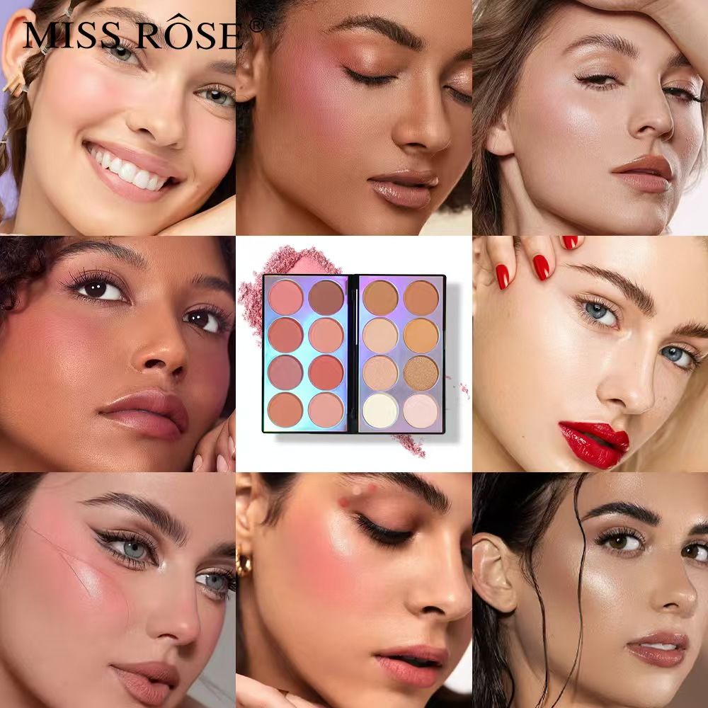 FOR Makeup matte blush contour all-in-one disk facial brightening highlight pearl fine glitter eye shadow disk
