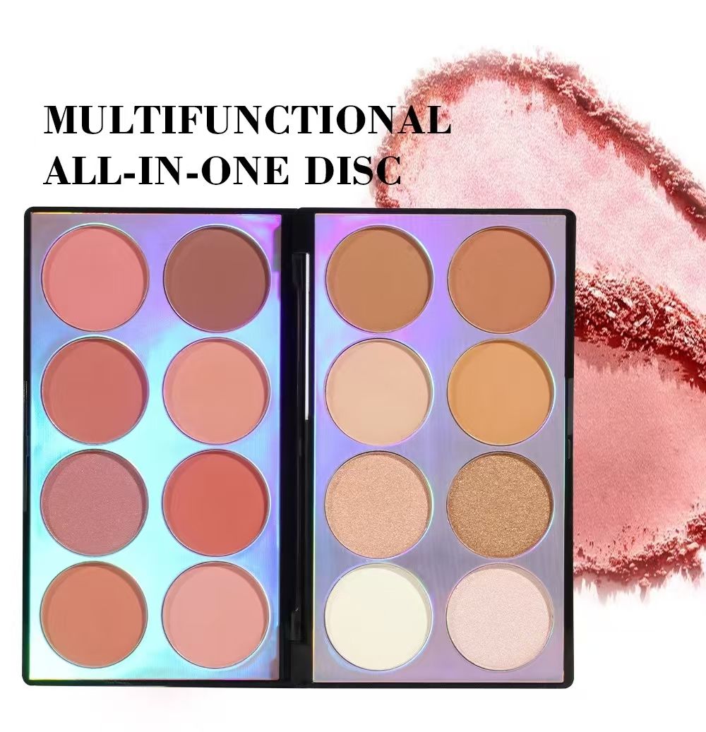 FOR Makeup matte blush contour all-in-one disk facial brightening highlight pearl fine glitter eye shadow disk