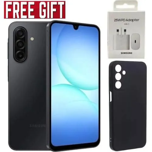 Samsung GALAXY A17, 6.7'' HD+, 4GB RAM + 128GB ROM, DUAL SIM, 50MP, 5000mAh COMES WITH FREE GIFTS (C TO C HEADER + SILICONE COVER ) FOR YOU