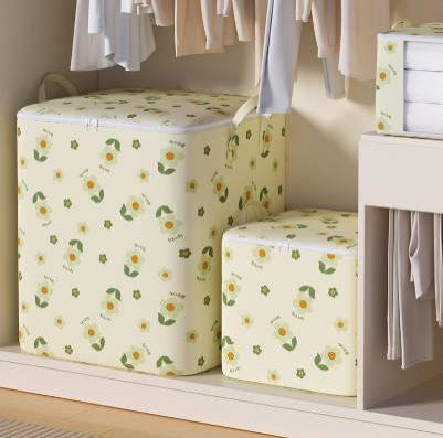 2pc 2 colors 100L storage  clothing storage bag quilt clothing storage foldable clothes storage bag lightweight storage bag blanket socks bedding clothes sheets Fast delivery within 1-5 days