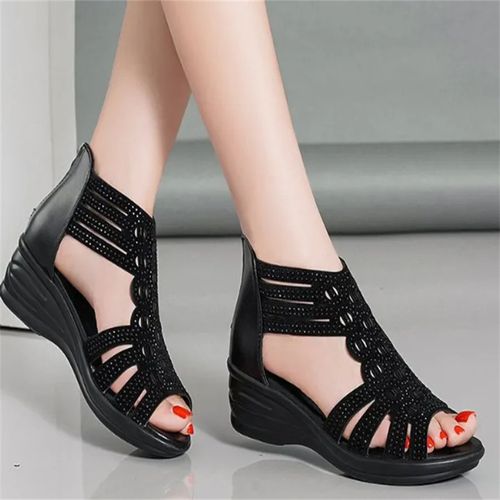 Women's Shoes  Sandals Ladies Non-slip Thick Bottom Wedge Mother Shoe Sandals Mom Shoes Student Fashio