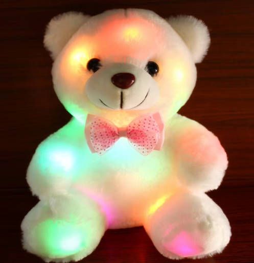 boy Dolls Lovely Soft LED Colorful Glowing Teddy Bear Stuffed Plush Toy Gifts For Birthday girl baby toy