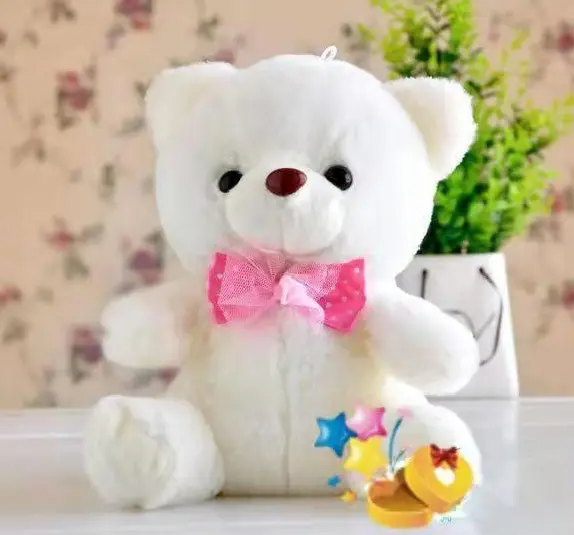 Girl baby toy Boy Dolls Lovely Soft LED Colorful Glowing Teddy Bear Stuffed Plush Toy Gifts For Birthday  Fast delivery within 1-5 days