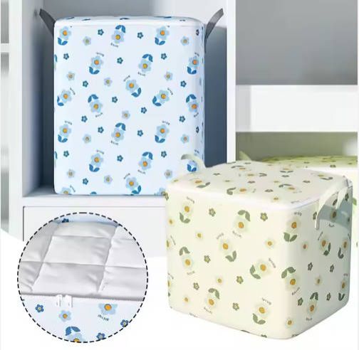 2pc 2 colors 100L storage  clothing storage bag quilt clothing storage foldable clothes storage bag lightweight storage bag blanket socks bedding clothes sheets Fast delivery within 1-5 days