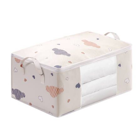 3pc  Storage Bag Thickened Non-woven Quilt Household Large Capacity Foldable With Handles Organize