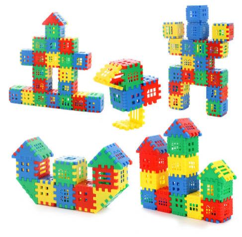 100pc Educational enlightenment toys ever-changinbats buildg children's assembling random color building sets ing blocks educational toys children's gifts kids