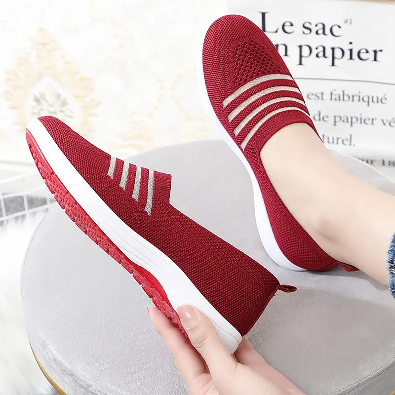 Shoes Loafers Nurse Shoes Female Ladies Shoes White Wedge Soft Bottom New Cloth Shoes Flat Party Office Girl Lovers Gift Latest Shoes Mom Shoe Sneakers