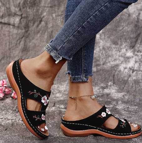 Shoes  Sandals Ladies Non-slip Thick Bottom Wedge Women Shoe Sandals Mom Shoes Student Fashio