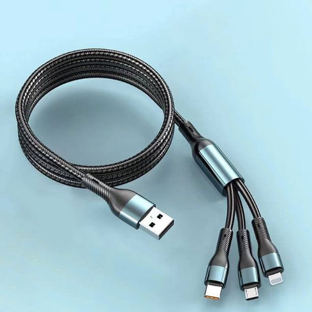 3 In 1 Charging Cable USB Fast Charger Cable For iPhone Micro USB Type-C Charging Cable Fast delivery within 1-5 days