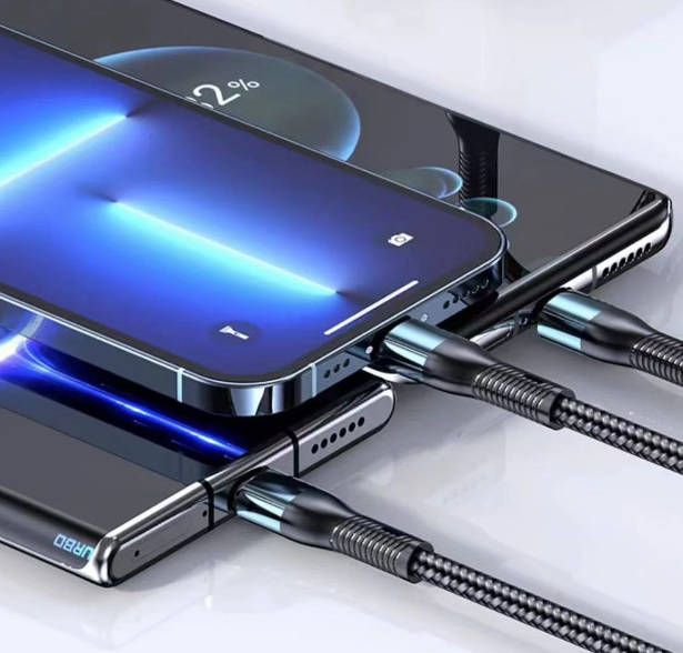 3 In 1 Charging Cable USB Fast Charger Cable For iPhone Micro USB Type-C Charging Cable Fast delivery within 1-5 days