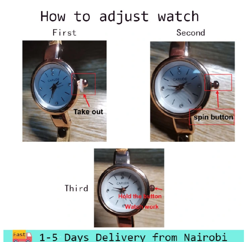 5-Piece women Gold watch Set Fashionable Exquisite Temperament Accessories Bracelets Necklaces Rings Earrings Suitable Parties girl watch set  Fast delivery within 1-5 days