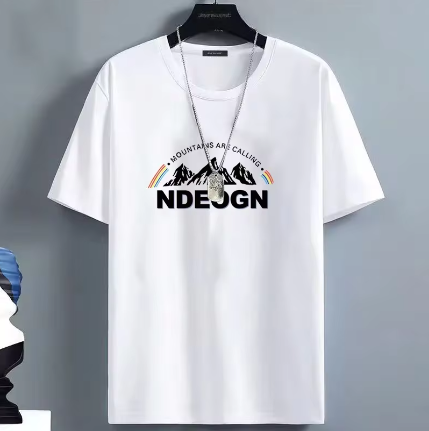 2 pieces 2 colors Men's clothing short sleeved t-shirt men's summer slim fit black and white Boy Tshirt Fast delivery within 1-5 days