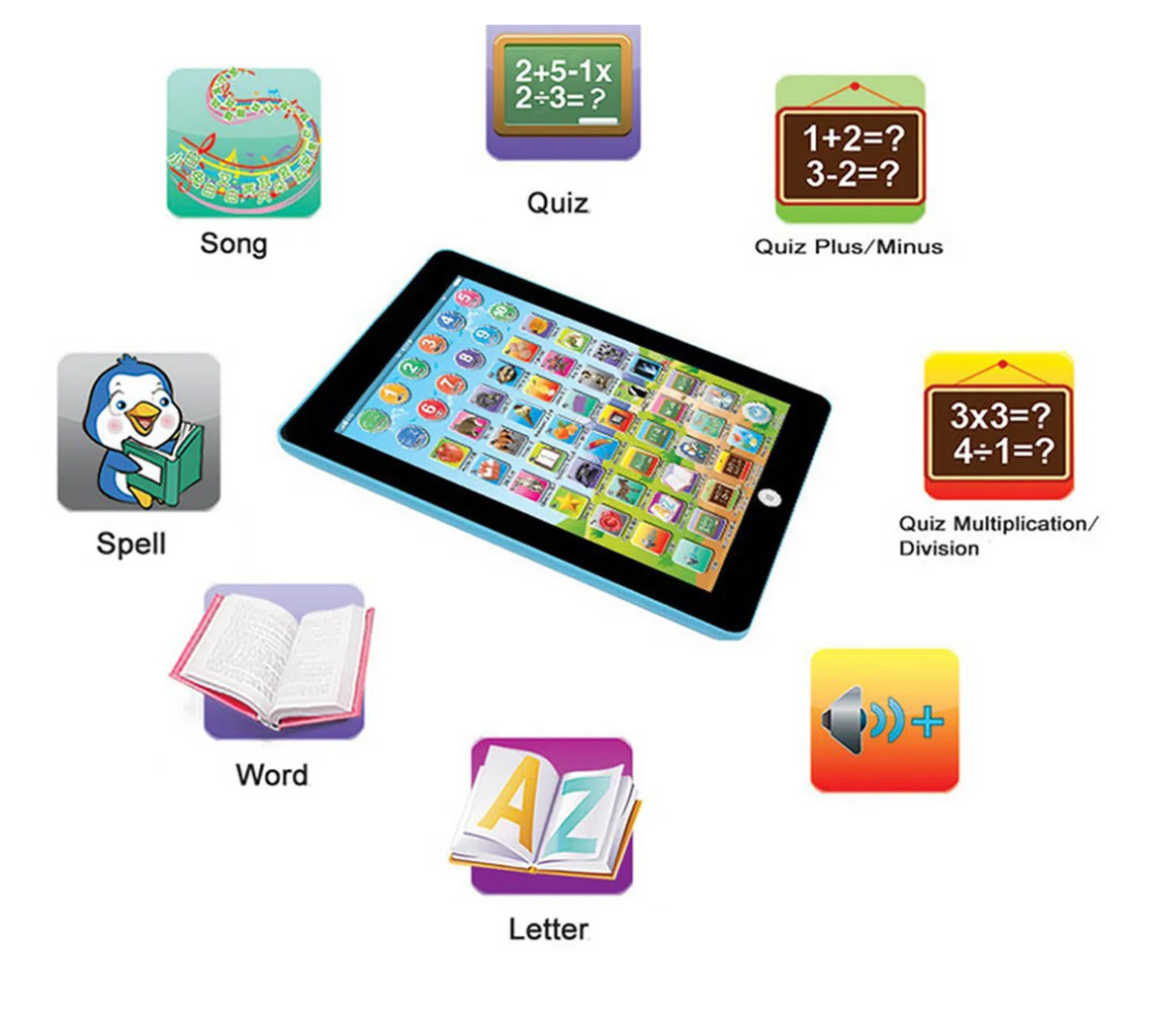 Children learning machine toys Children's educational reading and writing machine toys learning board/tablet interactive toys alphabet music electronic educational toy Fast delivery within 1-5 days