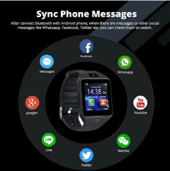 mart Watch With Camera Multi Language Wrist Watch SIM Card Touch Screen Smartwatch For IOS Android Phone Druopshipping Local fast delivery