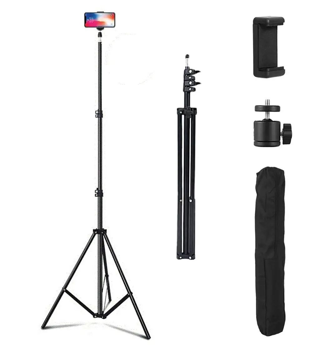 UltraReach 2.1M Extendable Aluminum Tripod Stand: Compact and Versatile for Professional Use, Perfect for Photography, LED Video Lighting, Flash Photography, and Selfie Shots