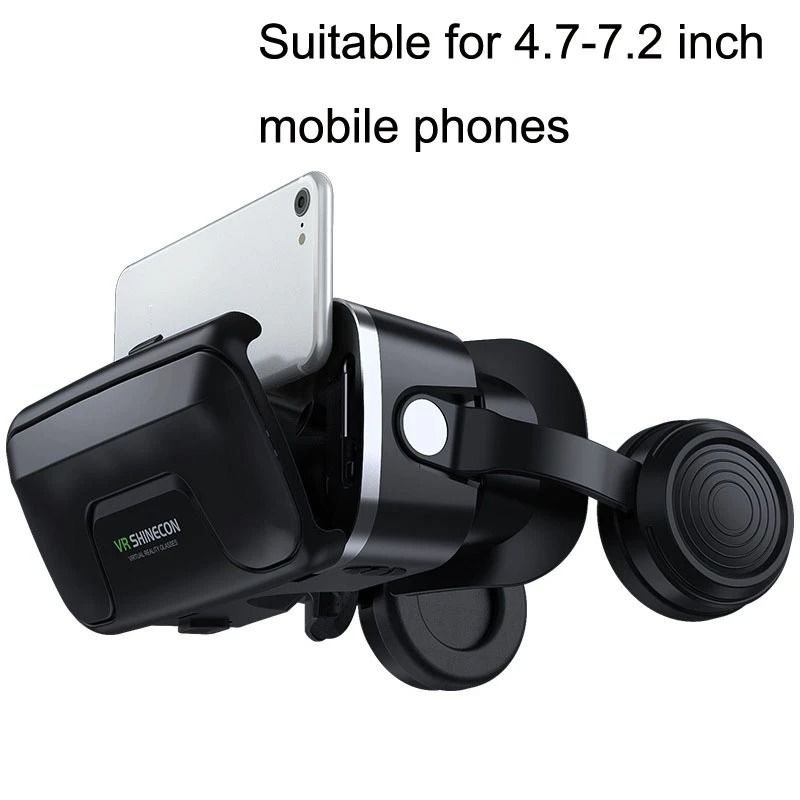 Shinecon Ultimate VR Experience Headset with Advanced Bluetooth Remote Control – Designed for 4.7 to 7.2 Inch Mobile Phones, Offering Superior 3D Gaming and Immersive Virtual Reality Adventures