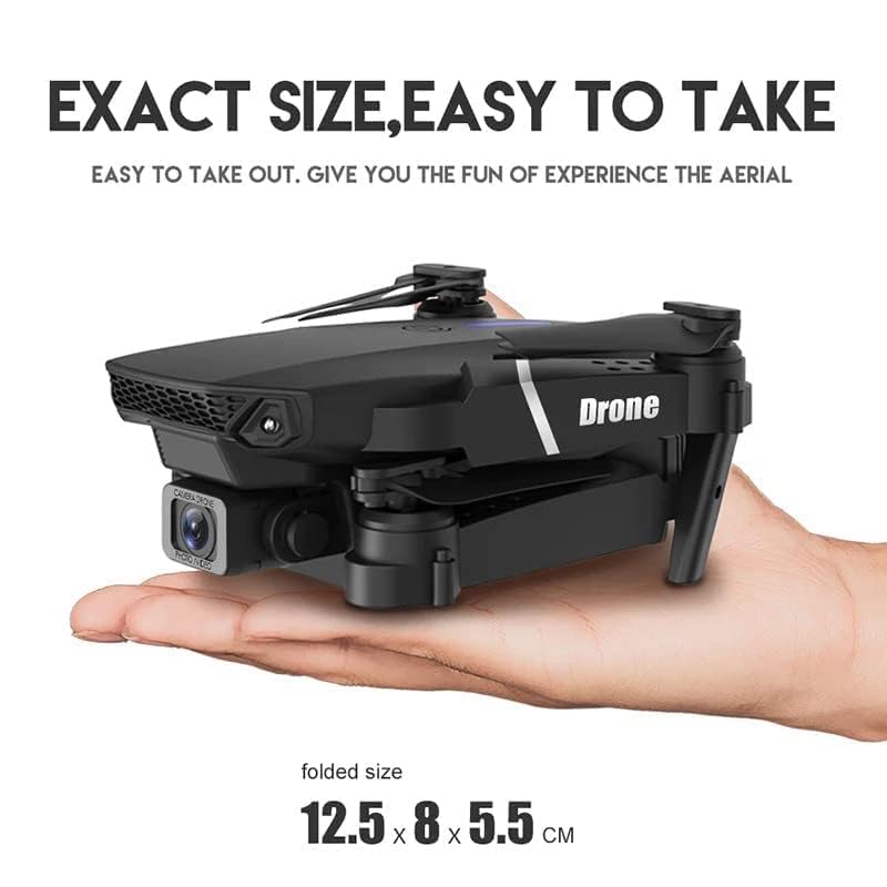 E88 Pro High-Performance Drone Featuring Dual 4K Cameras with Superior Clarity, 4-Axis Stabilization for Smooth Flight, 15 Minutes of Battery Life for Extended Exploration, and LED Lights for Optimal