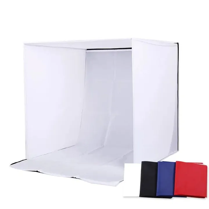 Compact Mini Photo Studio Light Box with Adjustable Brightness LED Lights, Easy-to-Swap Backdrops, and a Foldable Design for Convenient Storage and Use