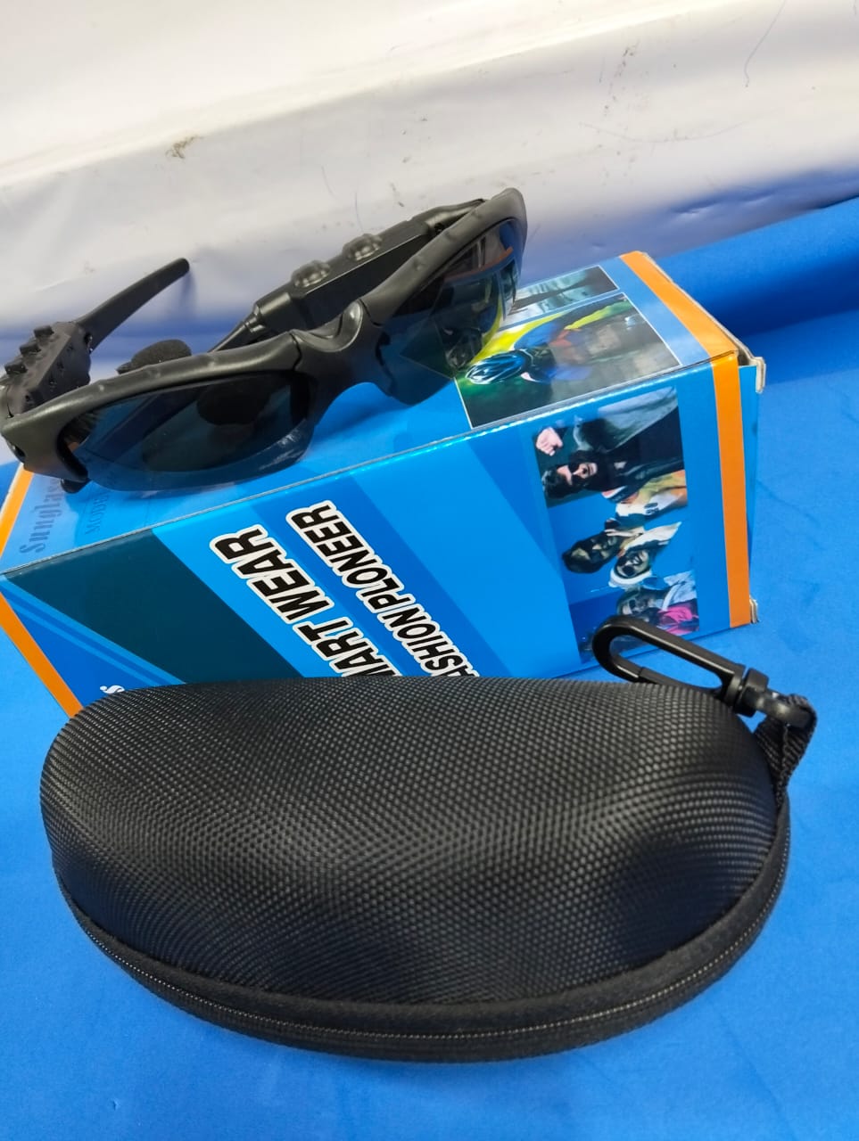 Outdoor Glasses Bluetooth Sunglasses Headphones Stereo Wireless Sport Riding Song Call Ear Buds Earphone-Only Two Glasses
