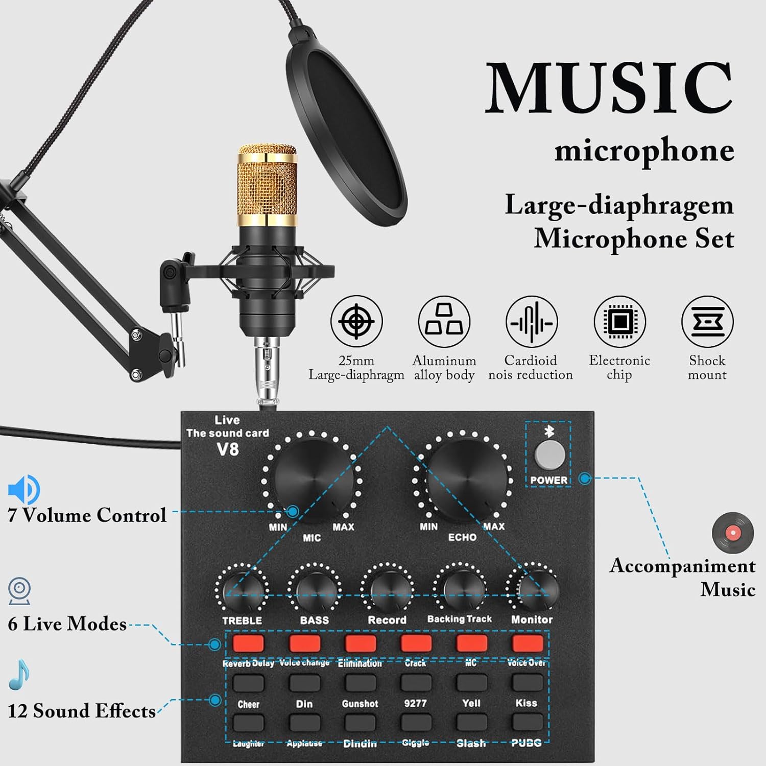 Live Studio condenser Microphone. BM 800