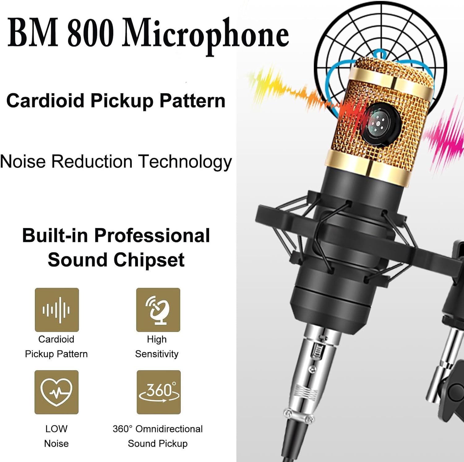 Live Studio condenser Microphone. BM 800