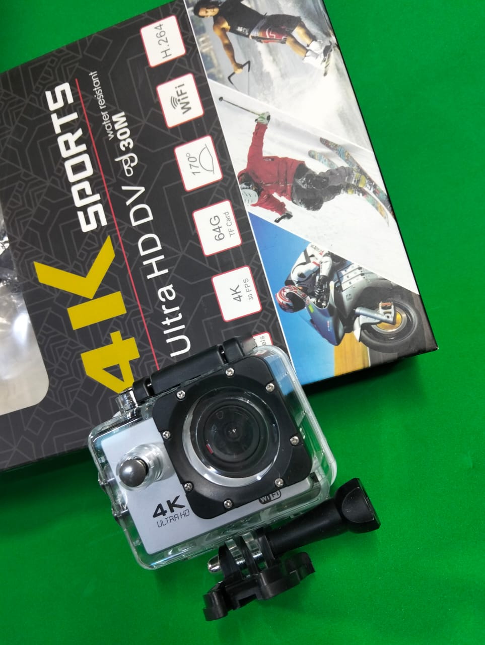4K Sports Ultra HD Action Camera with 30M Waterproof Capability for Extreme Adventures