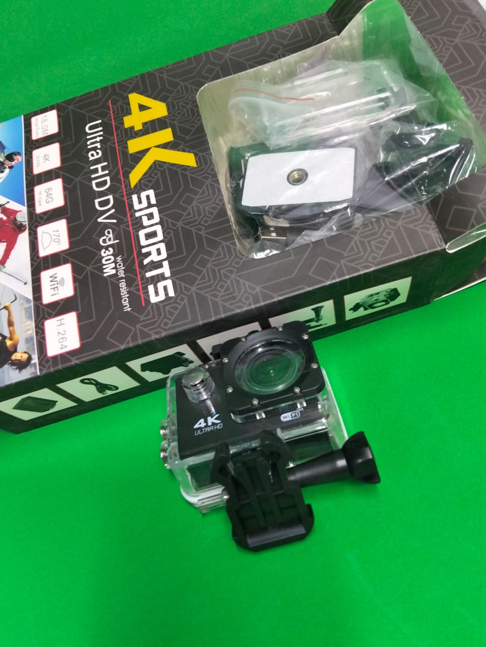 4K Sports Ultra HD Action Camera with 30M Waterproof Capability for Extreme Adventures