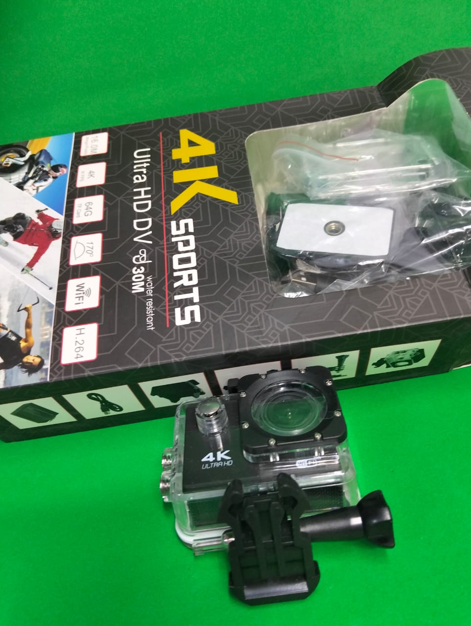 4K Sports Ultra HD Action Camera with 30M Waterproof Capability for Extreme Adventures