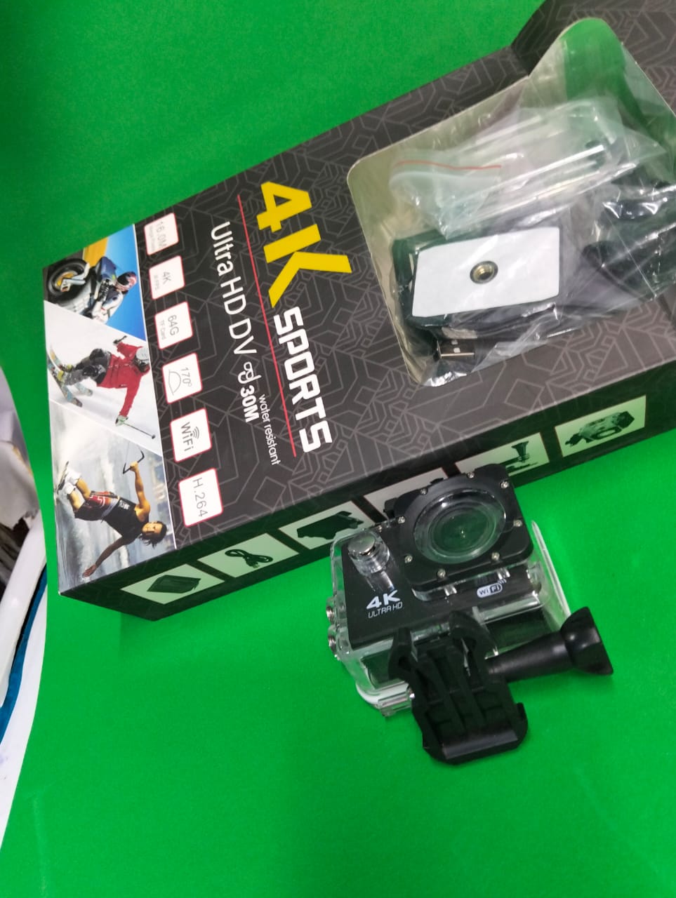 4K Sports Ultra HD Action Camera with 30M Waterproof Capability for Extreme Adventures