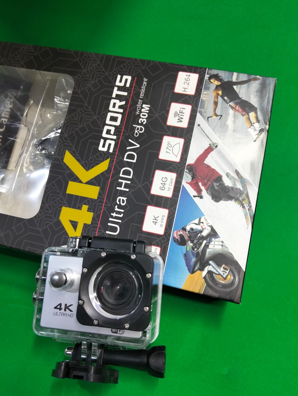 4K Sports Ultra HD Action Camera with 30M Waterproof Capability for Extreme Adventures