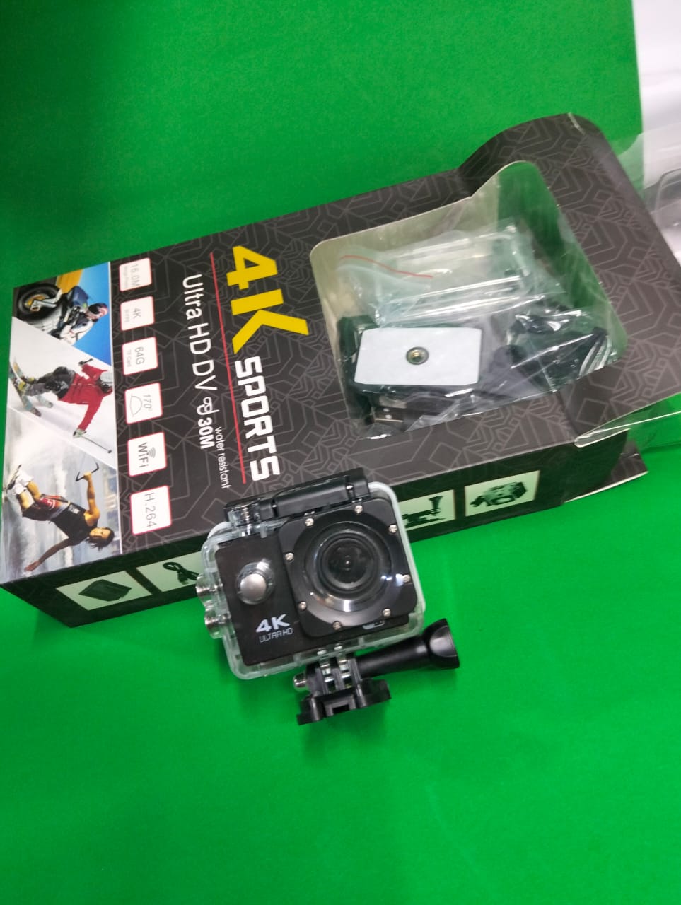 4K Sports Ultra HD Action Camera with 30M Waterproof Capability for Extreme Adventures