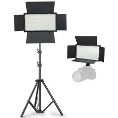 photography battery powered small 45w led Pro U600 studio video panel light with 2.1m light stand for video shooting