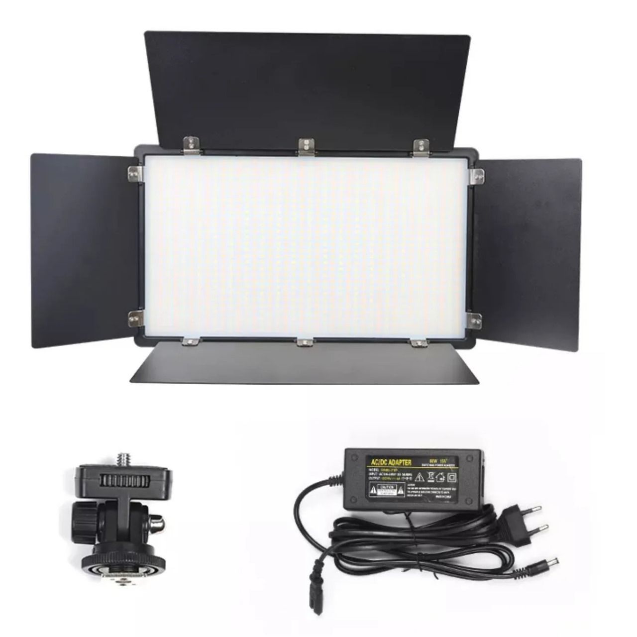 LED-600 LED Video Light Professional Photography Panel 600PCS Light Beads 3200-5600K Dimmable with 2 batteries and charger