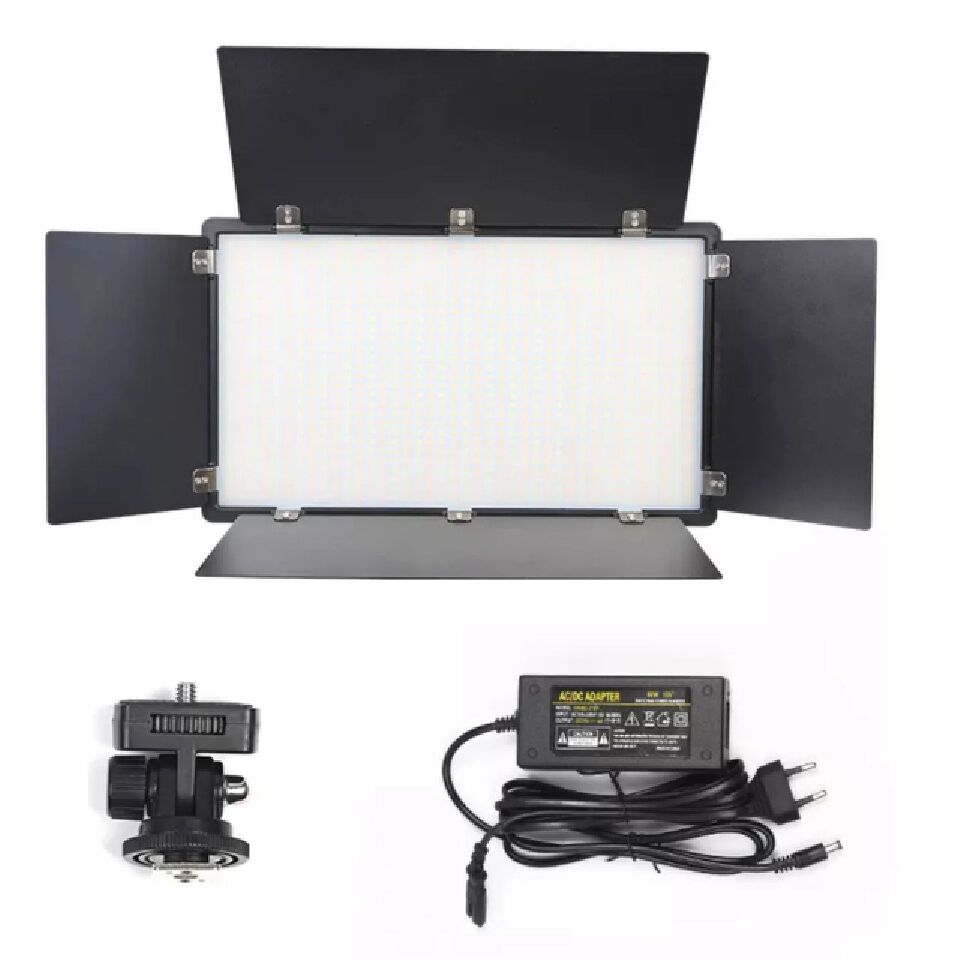 photography battery powered small 45w led Pro U600 studio video panel light with 2.1m light stand for video shooting