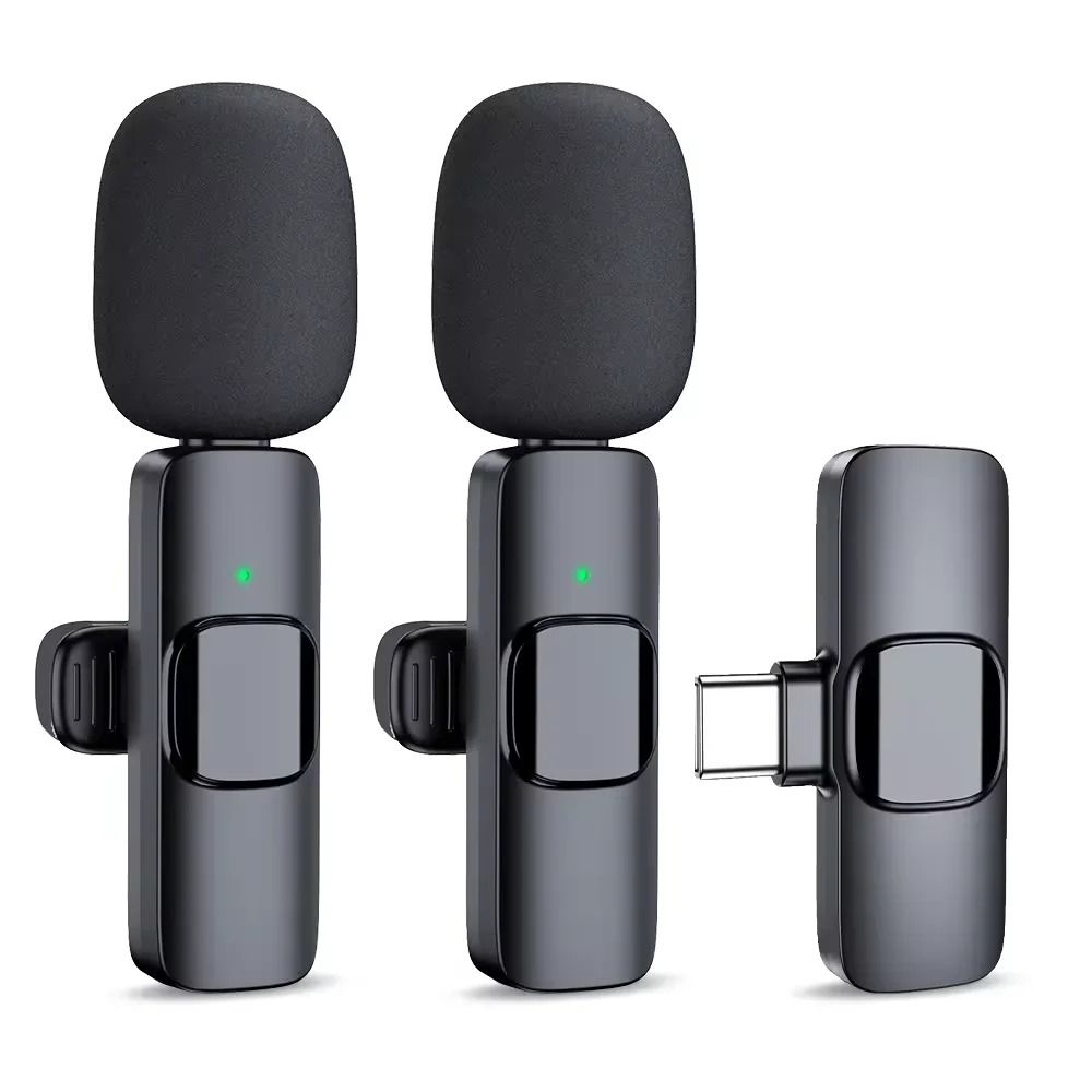 k15 3 in 1 portable wireless lavalier microphone for Mobile live streaming, outdoor shooting, short video recording