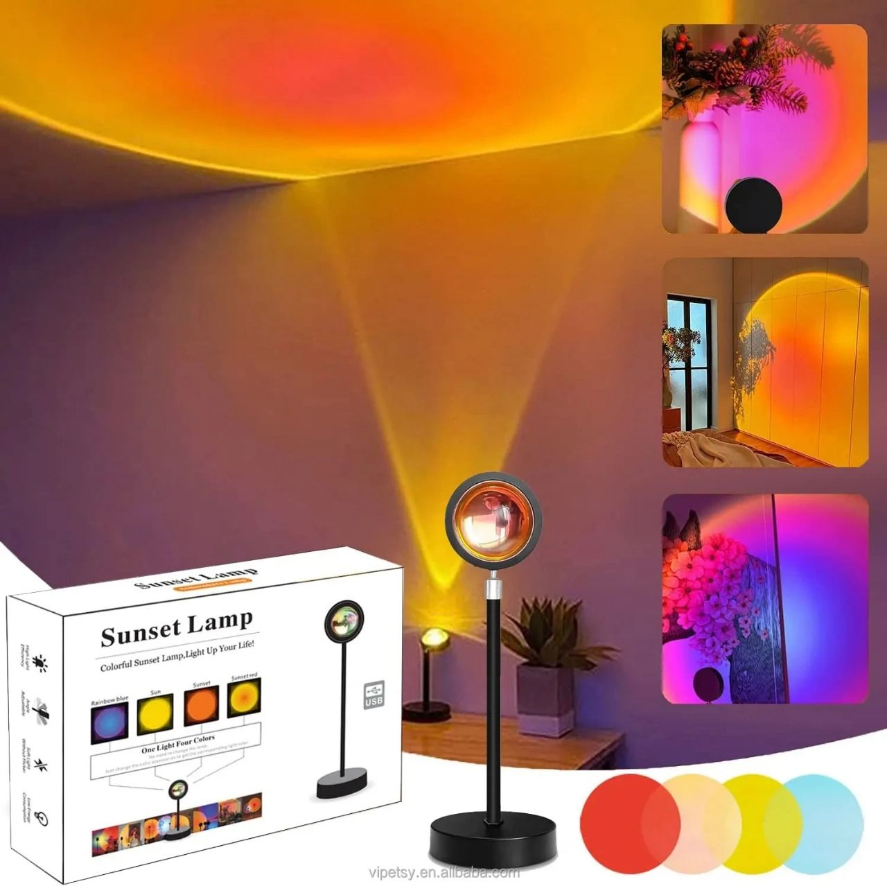 Bluetooth Sunset Projection Smart Lamp Sunset Projector Led Lights RGB remote control Gifts