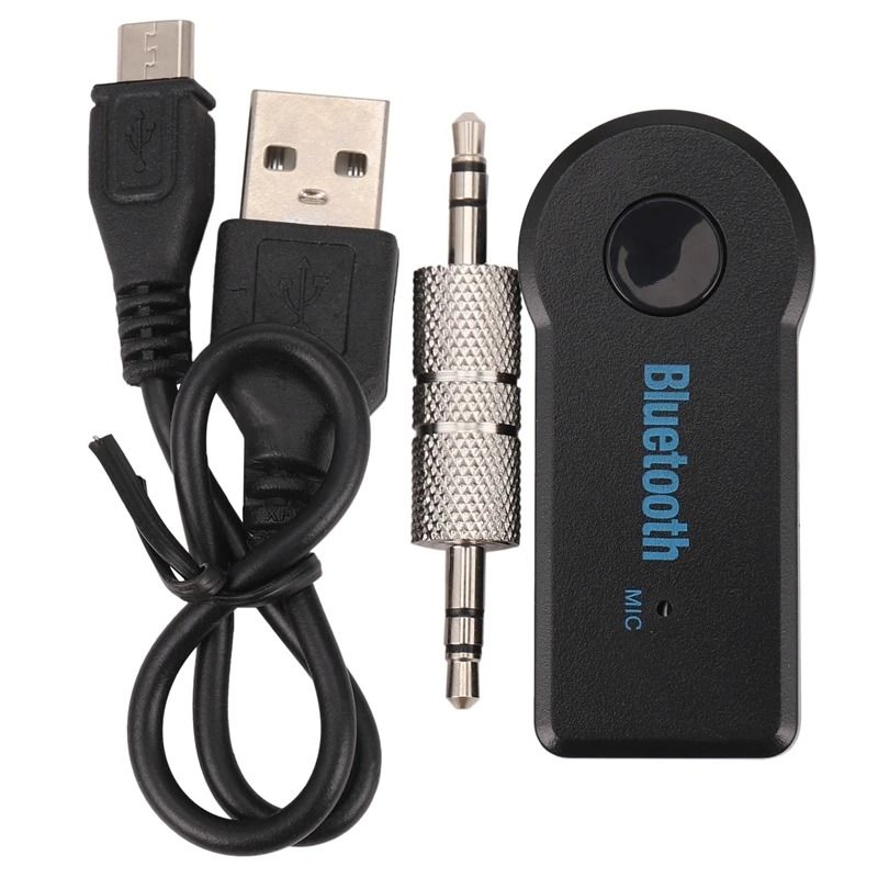 Mini Bluetooth Receiver for Samsung Galaxy J3 Pro - Wireless to 3.5mm Jack Hands-Free Car Kit for Car Music 3.5mm Audio Jack wLED Button Indicator for Audio Stereo System Headphone Speaker