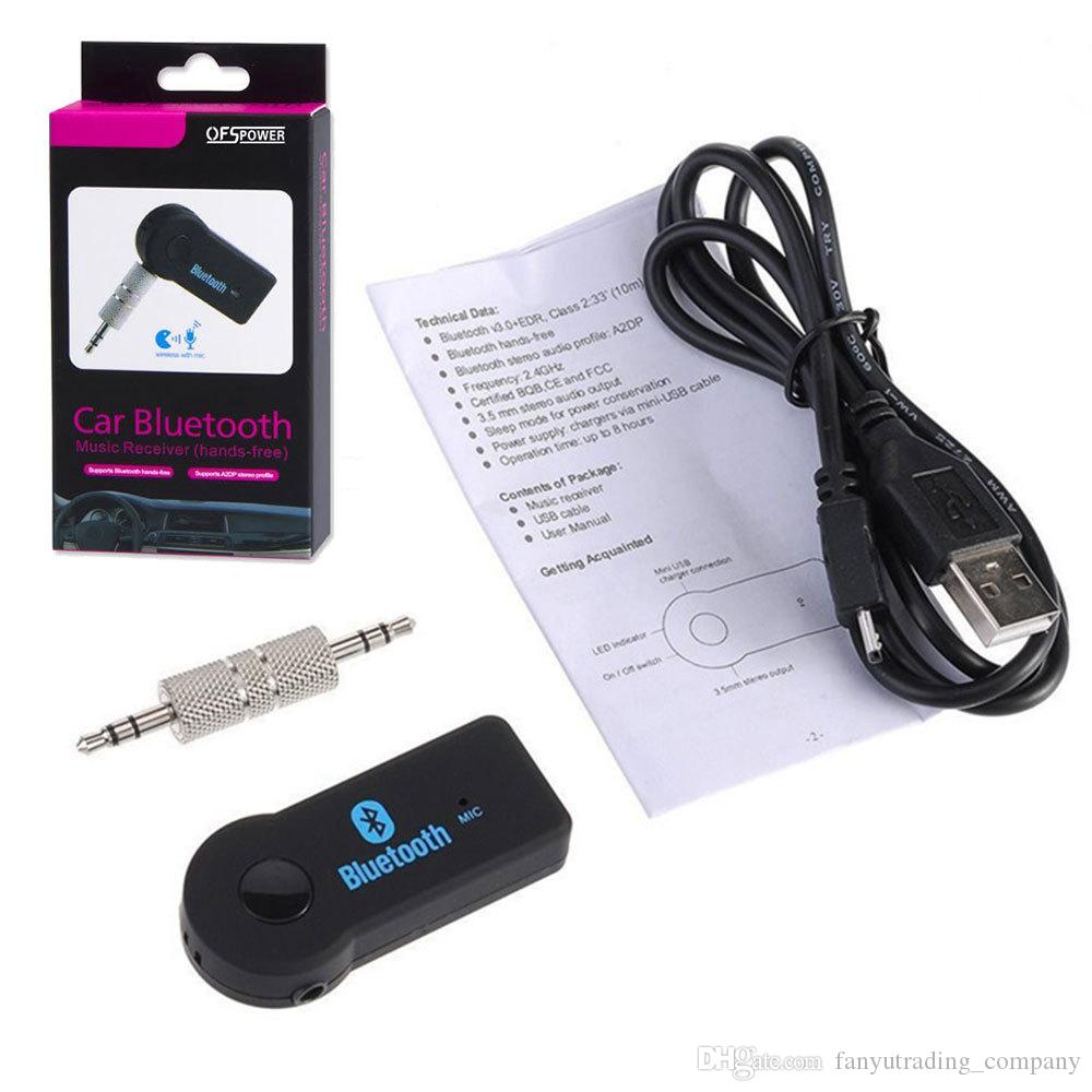 Mini Bluetooth Receiver for Samsung Galaxy J3 Pro - Wireless to 3.5mm Jack Hands-Free Car Kit for Car Music 3.5mm Audio Jack wLED Button Indicator for Audio Stereo System Headphone Speaker
