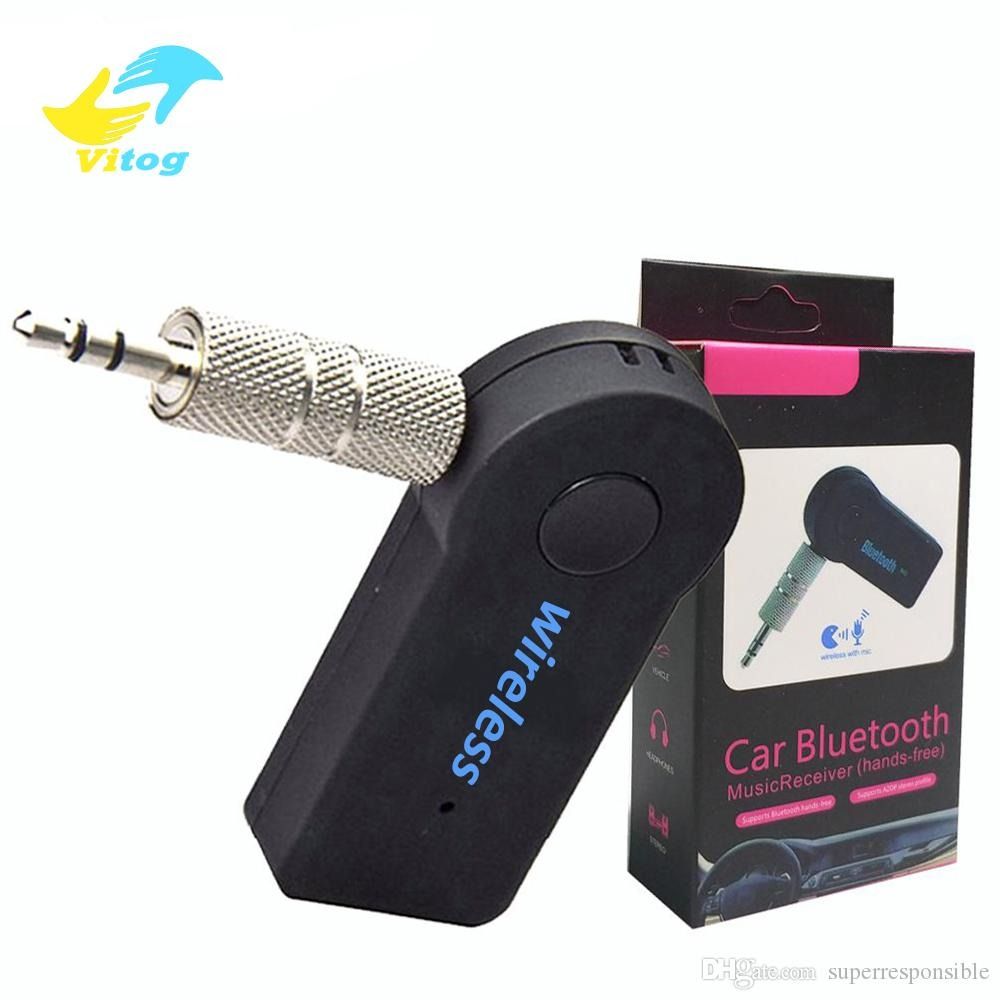 Mini Bluetooth Receiver for Samsung Galaxy J3 Pro - Wireless to 3.5mm Jack Hands-Free Car Kit for Car Music 3.5mm Audio Jack wLED Button Indicator for Audio Stereo System Headphone Speaker