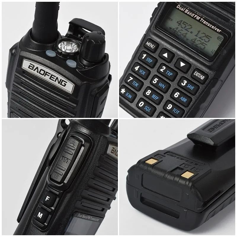 Double “BaoFeng UV82 High-Performance Handheld Walkie Talkie with Dual Display, Programmable Channels, and Enhanced Audio Clarity for Reliable Communication”