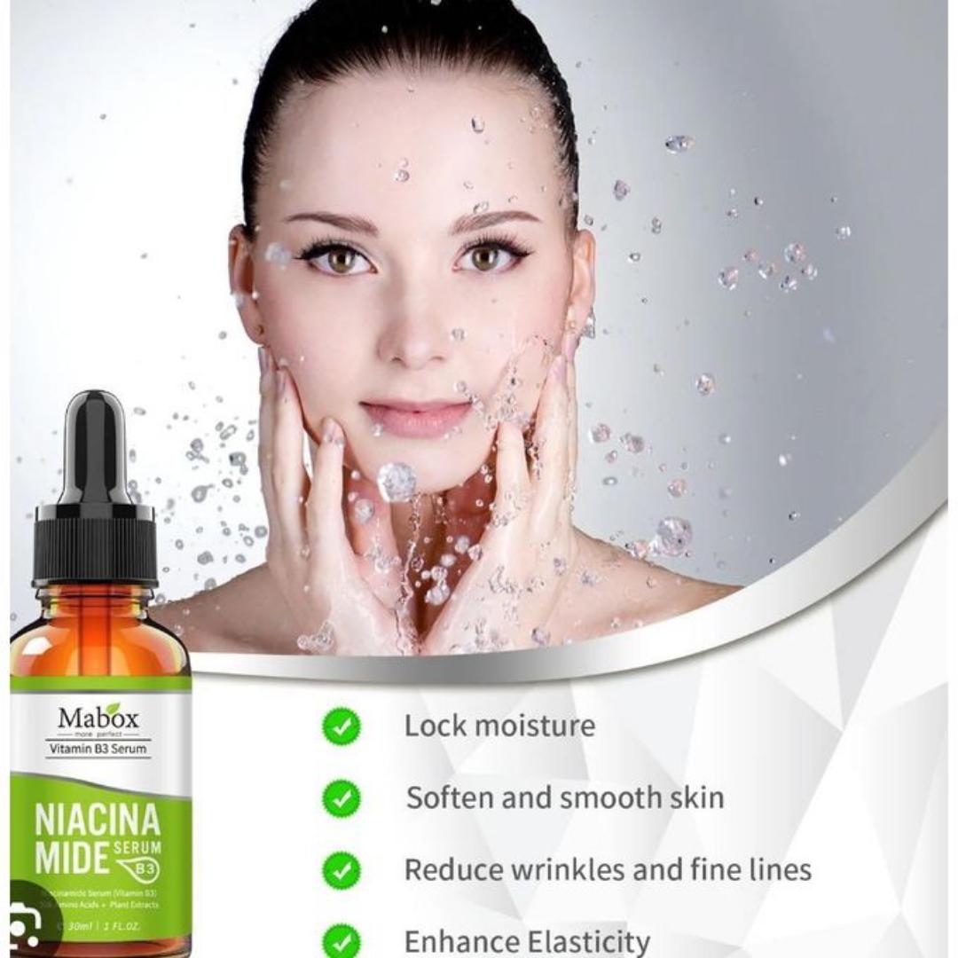 Mabox Vitamin B3 Serum Niacinamide Serum is a powerhouse skincare product designed to target various skin concerns and promote a healthy, radiant complexion. This serum is formulated with a potent ble