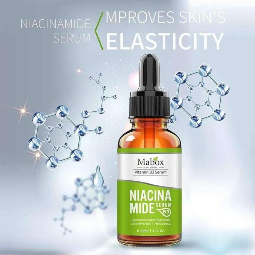 Mabox Vitamin B3 Serum Niacinamide Serum is a powerhouse skincare product designed to target various skin concerns and promote a healthy, radiant complexion. This serum is formulated with a potent ble