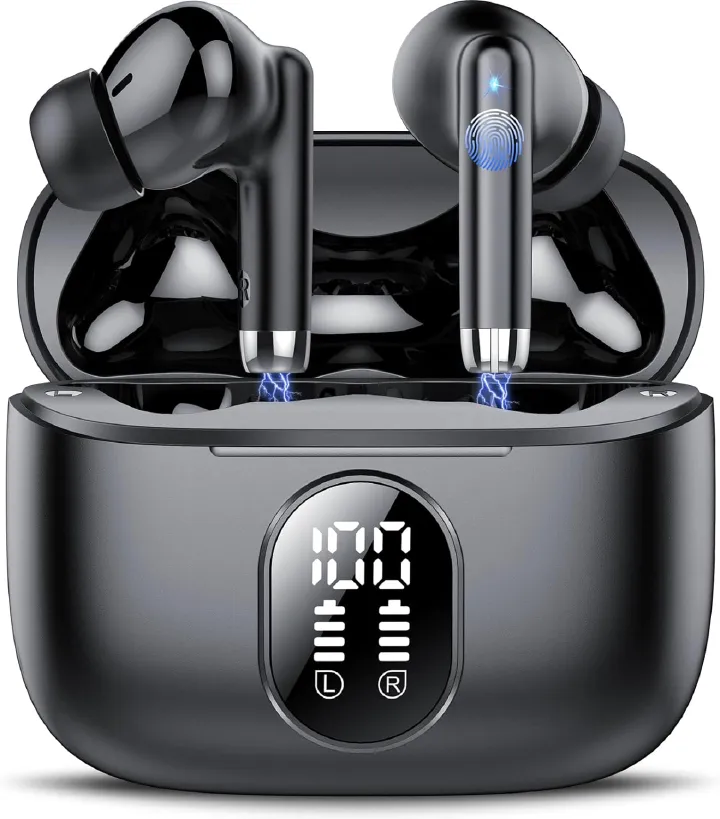 Wireless Earbuds, Bluetooth 5.3 Headphones In Ear 40h Playtime Mini Ear Buds Deep Bass, Earphones Light Weight, Bluetooth Earbuds IP7 Waterproof, Portable Design