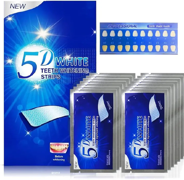 Premium Teeth Whitening Strips, 28 Piece Tooth Whitening Pack for 14 Treatments, Safe On Enamel, Easy to Use Home Tooth Whitening kit, Advanced 5D Technology Teeth Whitening Kit