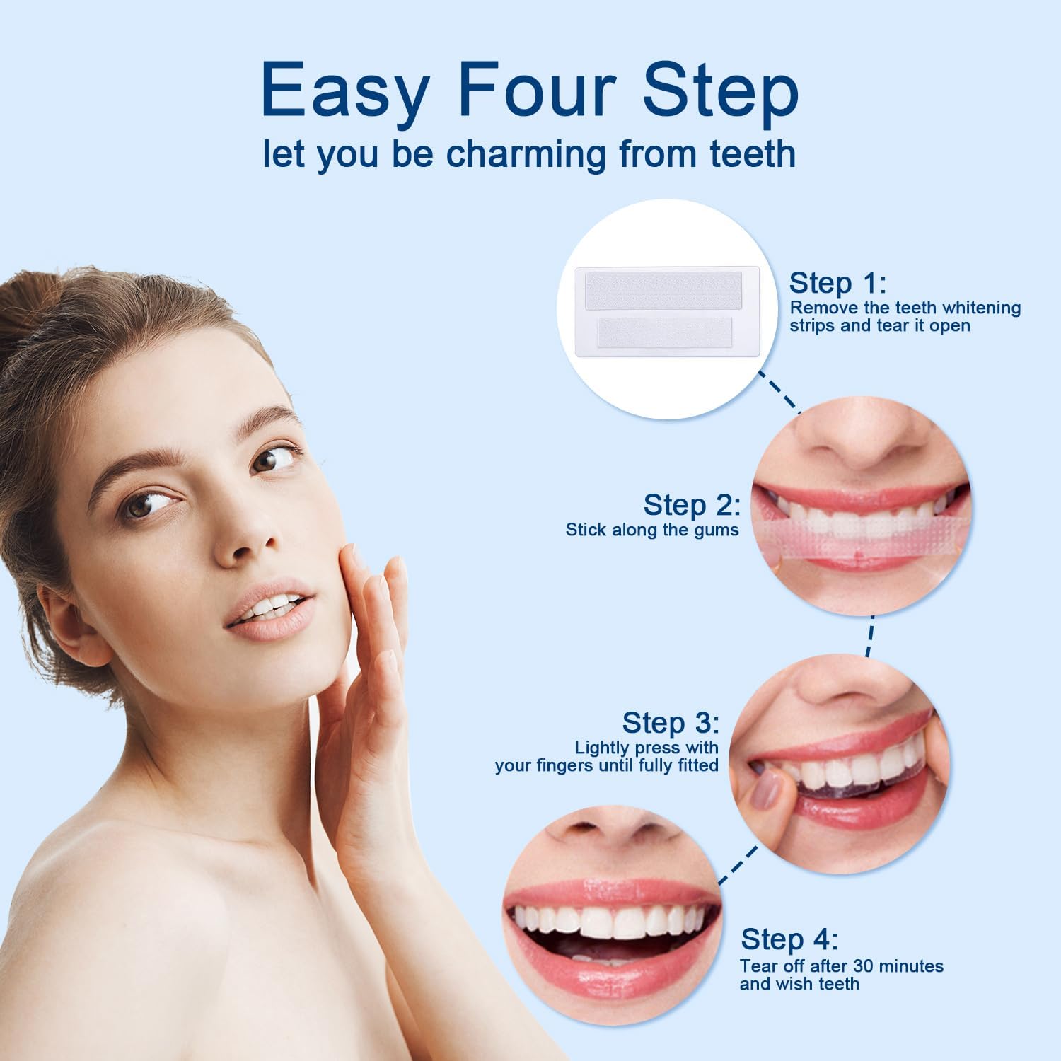 Premium Teeth Whitening Strips, 28 Piece Tooth Whitening Pack for 14 Treatments, Safe On Enamel, Easy to Use Home Tooth Whitening kit, Advanced 9D Technology Teeth Whitening Kit