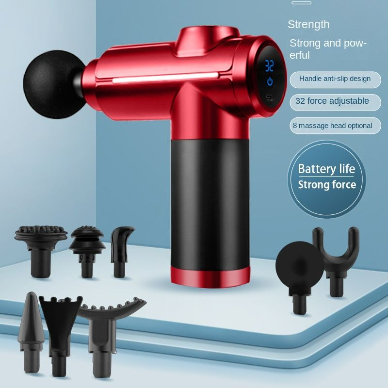 Fascia gun Massage Gun Speeds Deep Tissue Massager, 8 Massage Heads Muscle  Massager for Pain Relief Recovery, Quiet Handheld Massager for Neck Back Relaxation, Gifts for Men Women