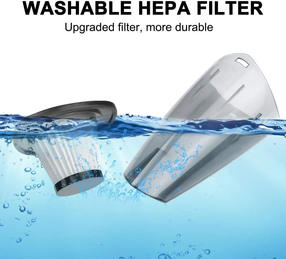 Handheld Vacuums Cordless 120W USB Rechargeable Car Vacuum Cleaner, Lightweight Wet Dry Vacuum, Car Hoover for Kitchen, Car, Office, Home, Pet Hair Cleaning