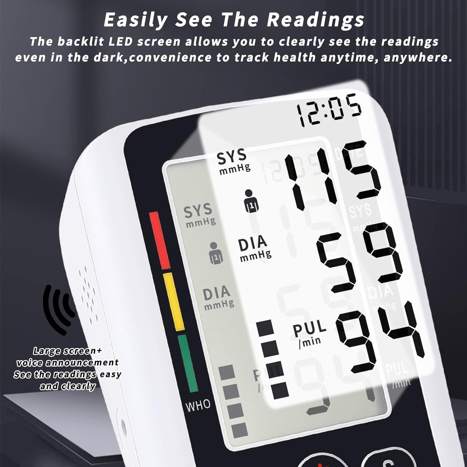 Blood Pressure Monitors for Home use with Cuff Arm,Automatic Blood Pressure Machine Upper Arm