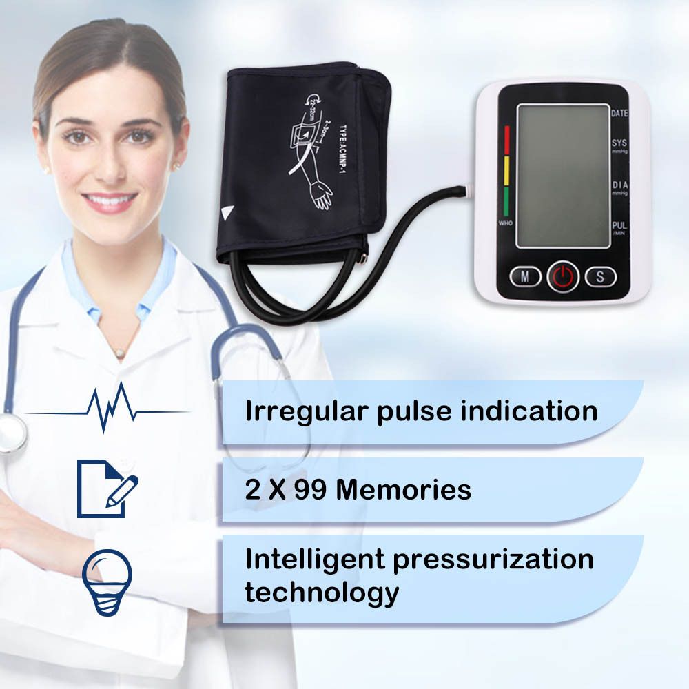 Blood Pressure Monitors for Home use with Cuff Arm,Automatic Blood Pressure Machine Upper Arm